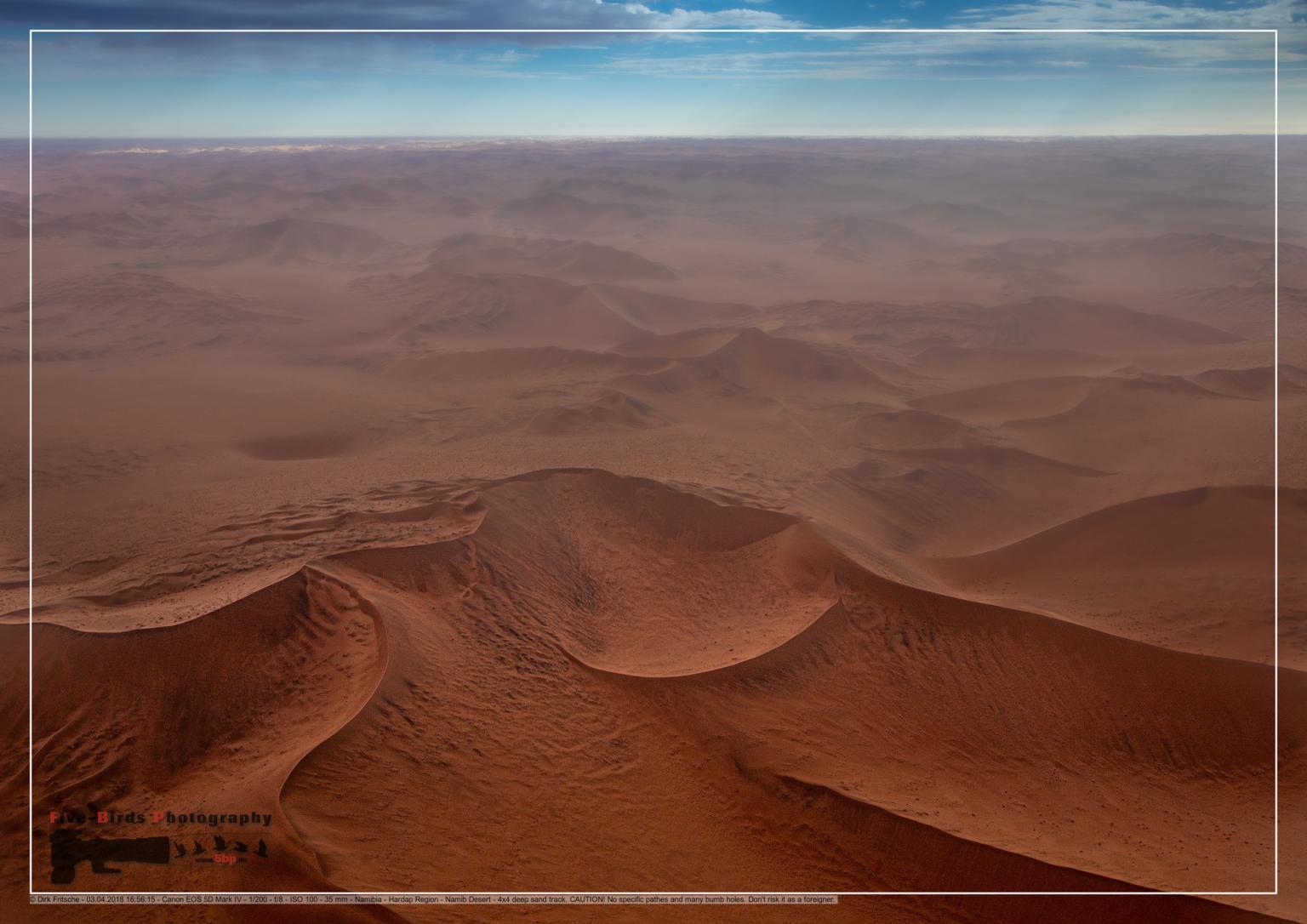 Aerial picture of the landscape of the Namib Desert in western Namibia