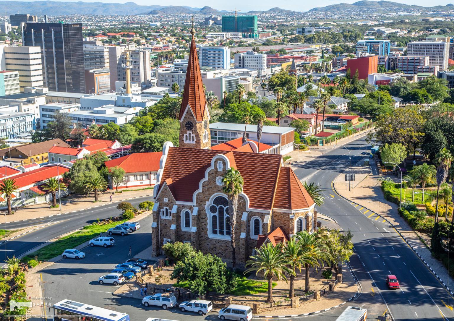 The famous Christ Church in Namibia's capital Windhoek
