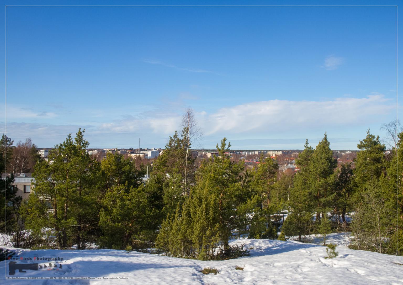 View over the Finnish city of Rauma from the lookout tower Rauma