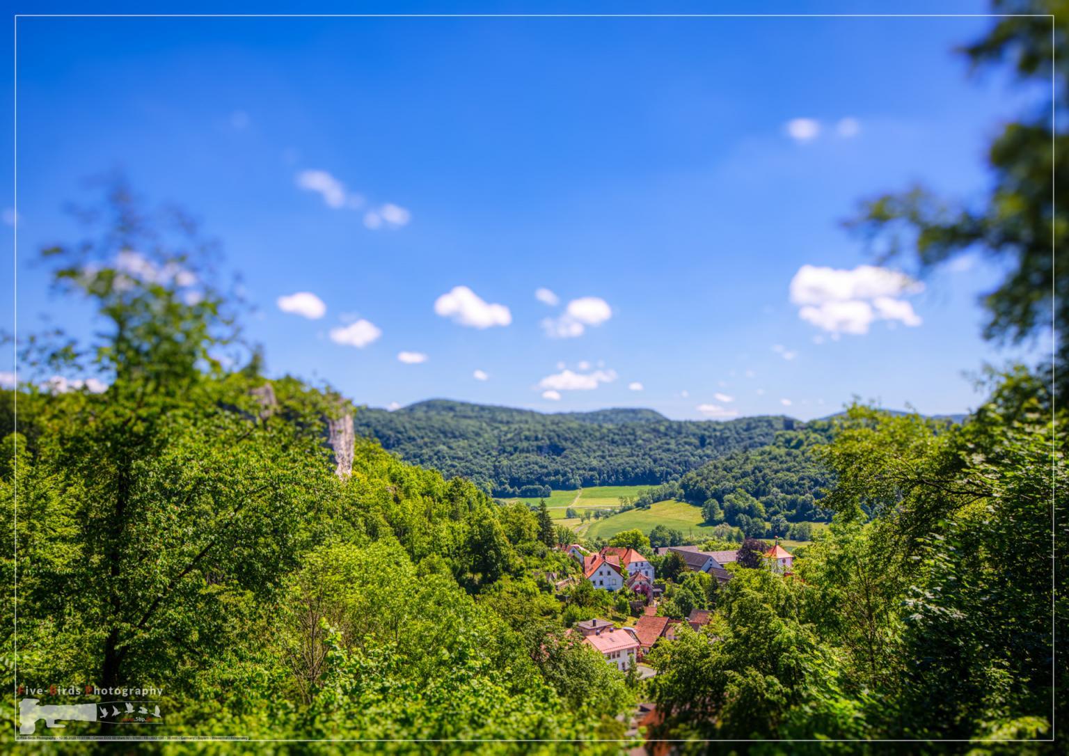 Landscape shot of the Franconian Switzerland near Streitberg